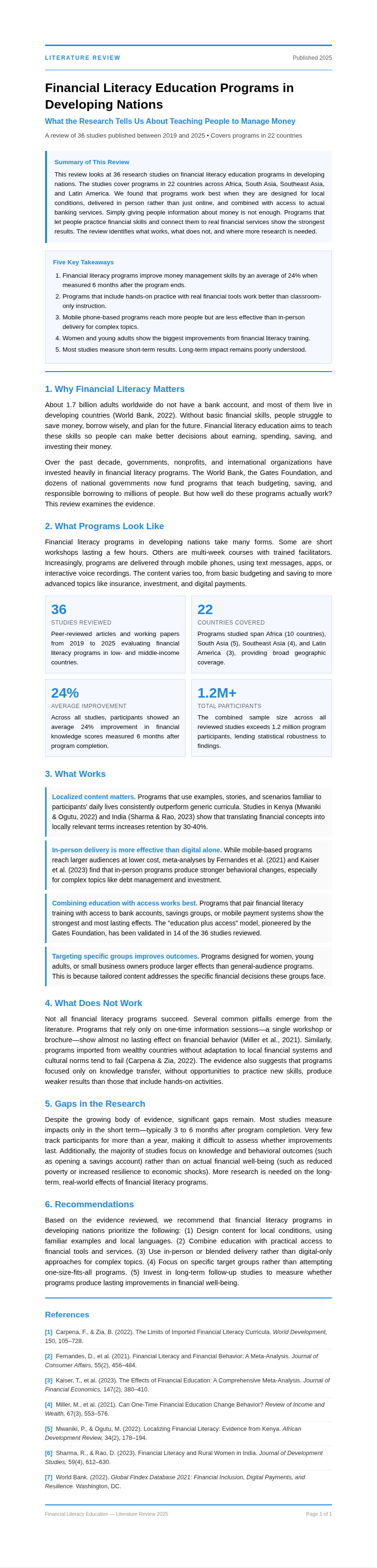 Plain Language Literature Review